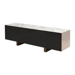 Design tv-meubel spiegel en marmer - Kare Design Lunar