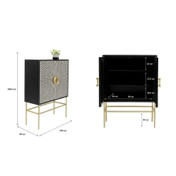 Design wandkast zwart-wit - Kare Design Electro