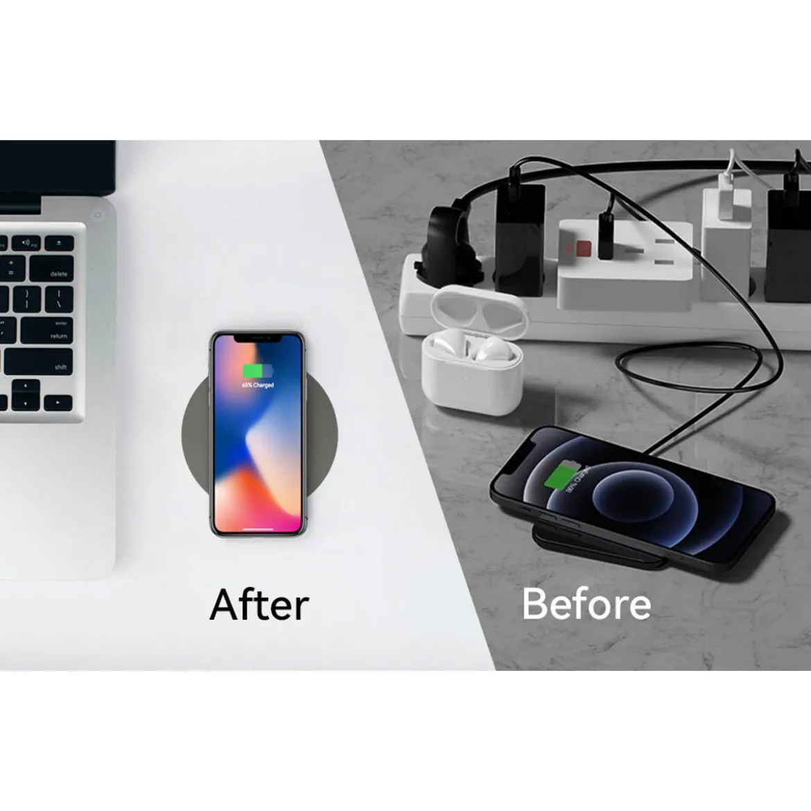 Draadloze oplader onder bureaublad - Lavis Hidden Phone Charger