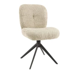 Draaibare eetkamerstoel boucle - Giani Comfort