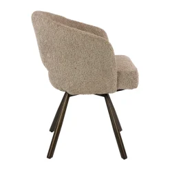 Draaibare eetkamerstoel boucle - Giani Salon Cross
