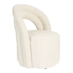 Draaibare fauteuil boucle - Dutchbone Seina