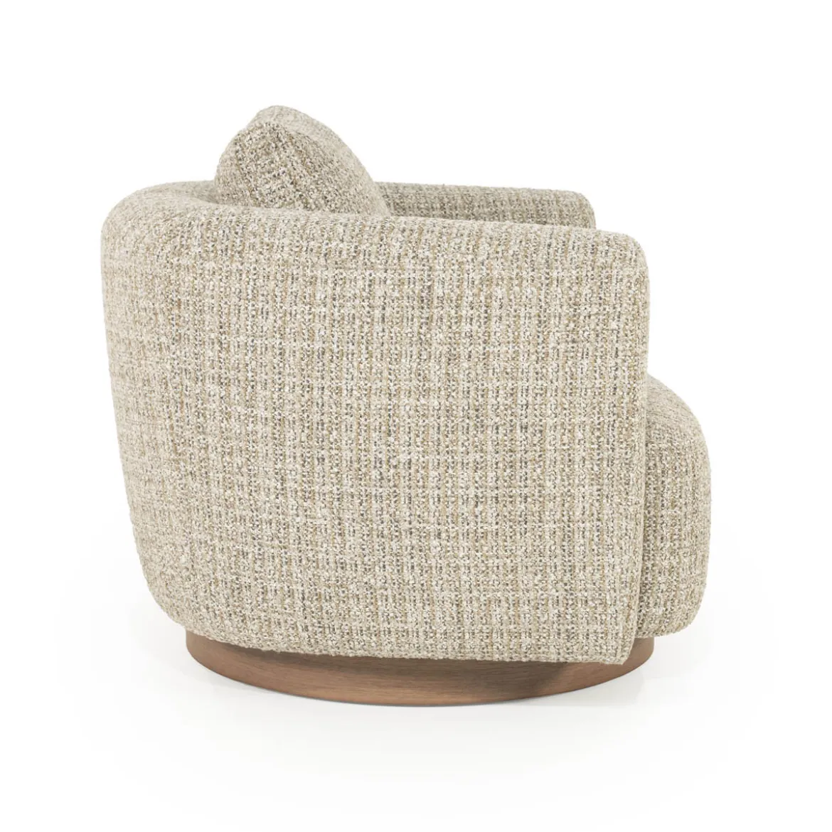 Draaibare fauteuil met walnoot hout - Eleonora Jordan