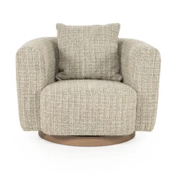 Draaibare fauteuil met walnoot hout - Eleonora Jordan