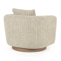 Draaibare fauteuil met walnoot hout - Eleonora Jordan