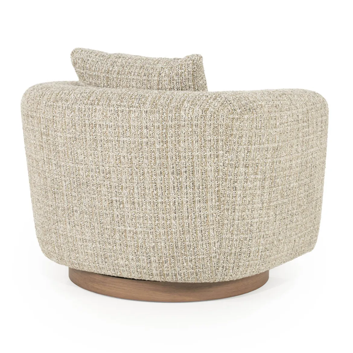 Draaibare fauteuil met walnoot hout - Eleonora Jordan