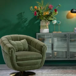 Draaibare fauteuil vintage - Dutchbone Member