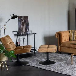 Draaibare hocker fluweel - Dutchbone Bar