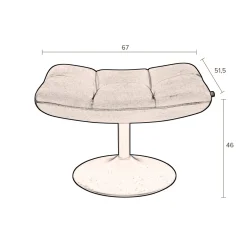 Draaibare hocker kunstleer - Dutchbone Bar