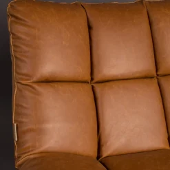Draaifauteuil bruin leer - Dutchbone Bar Vintage