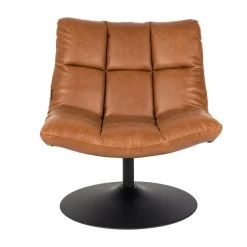 Draaifauteuil bruin leer - Dutchbone Bar Vintage