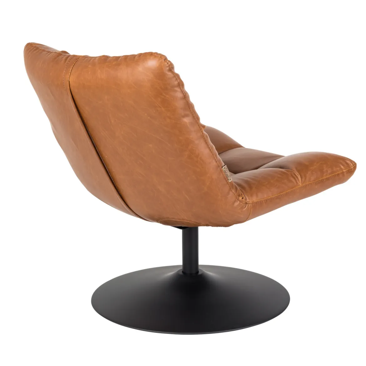 Draaifauteuil bruin leer - Dutchbone Bar Vintage
