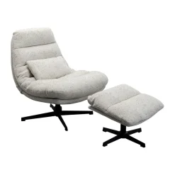 Draai fauteuil met voetenbank - Kare Design Columbia