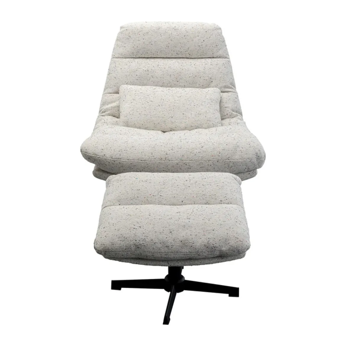 Draai fauteuil met voetenbank - Kare Design Columbia
