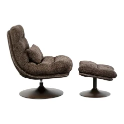 Draai fauteuil met voetenbank - Kare Design Montreal