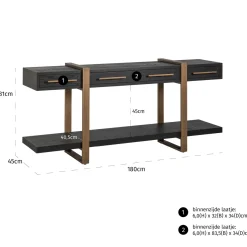 Dressoir donker eiken - Richmond Interiors Cambon