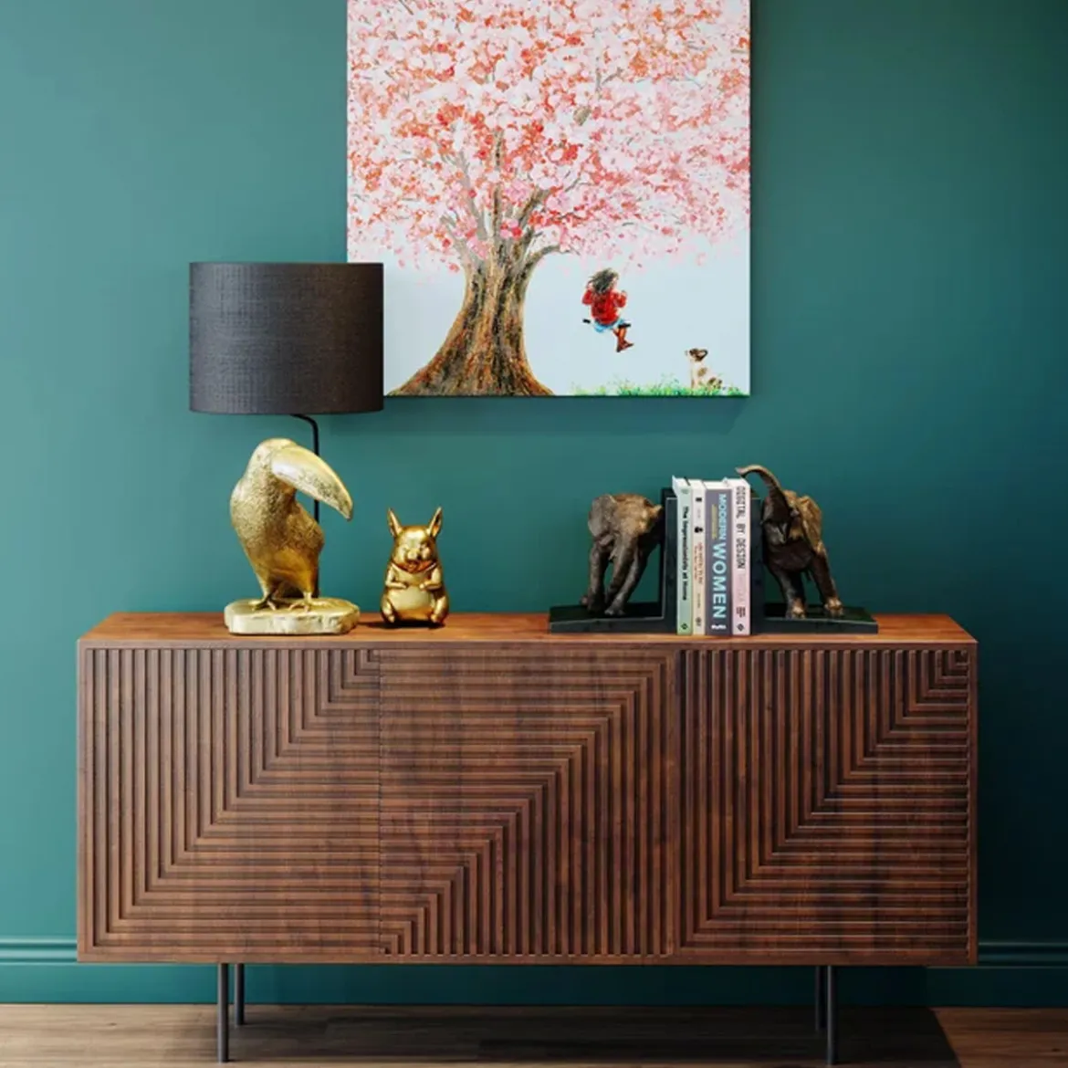 Dressoir donker hout - Kare Design Grooves