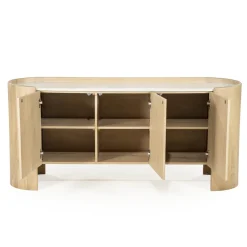 Dressoir eiken met wit marmer - Eleonora Don