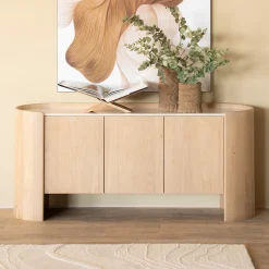 Dressoir eiken met wit marmer - Eleonora Don