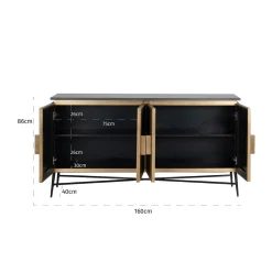 Dressoir goud met marmer - Richmond Interiors Ironville