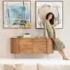 Dressoir mangohout en marmer - Kare Design Grace