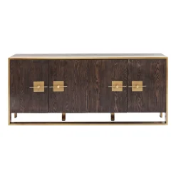 Dressoir messing en donker hout - Kare Design Osaka