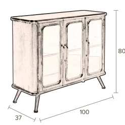 Dressoir vintage metaal - Dutchbone Denza