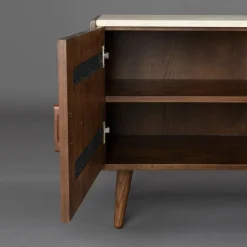 Dressoir walnoot en travertin - Dutchbone Arda