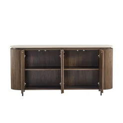 Dressoir walnoot met marmer - Bodio Hinoki