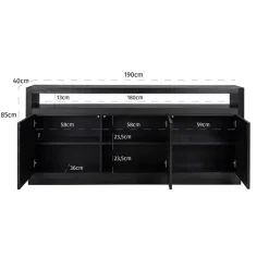 Dressoir zwart eiken - Richmond Interiors Oakura