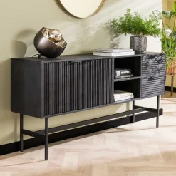 Dressoir zwart mangohout - Giani Marina