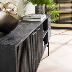 Dressoir zwart mangohout - Giani Marina