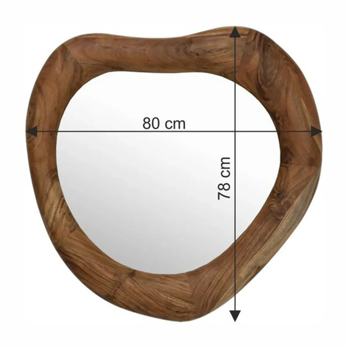 Driehoek spiegel acacia hout - Kare Design Jorge