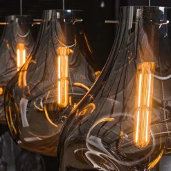 Druppel hanglamp gebogen glas - Santa Dent Glass