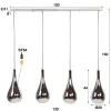 Druppelvormige hanglamp glas - Santa Silver Drop