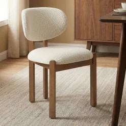 Eetkamerstoel met houten poten - Bodio Wabi Sabi