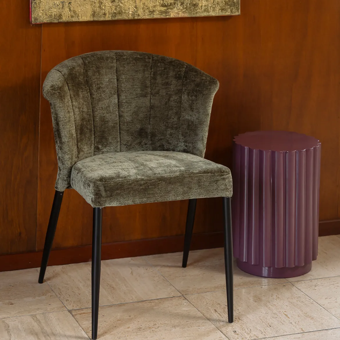 Eetkamerstoel vintage velvet - Dutchbone Georgia