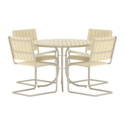 Eetset beige voor 4 personen - Lavis Holmsund