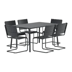 Eetset zwart voor 6 personen - Lavis Holmsund