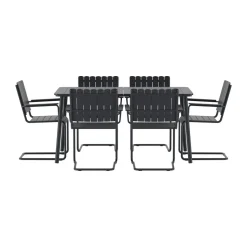 Eetset zwart voor 6 personen - Lavis Holmsund
