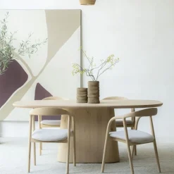 Eettafel deens ovaal eiken fineer - Eleonora Nola