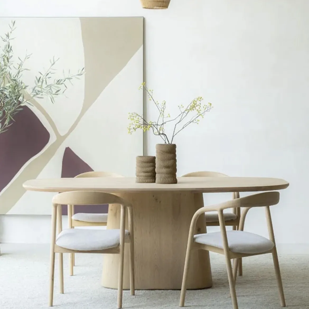Eettafel deens ovaal eiken fineer - Eleonora Nola