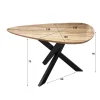 Eettafel driehoek massief acaciahout - Giani Triangle Wood