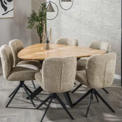 Eettafel driehoek massief acaciahout - Giani Triangle Wood