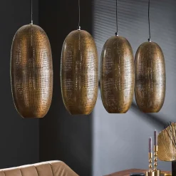 Eettafel hanglamp brons met gaatjes - Santa Cosmic