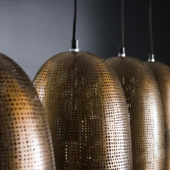 Eettafel hanglamp brons met gaatjes - Santa Cosmic