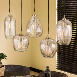 Eettafel hanglamp klassiek - Santa Diamond Grain