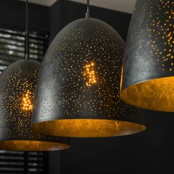 Eettafel hanglamp 3 lichts charcoal - Santa Kosmos