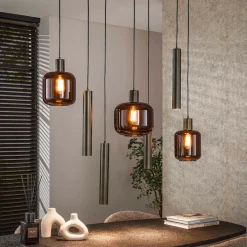 Eettafel hanglamp modern design - Santa Bronza