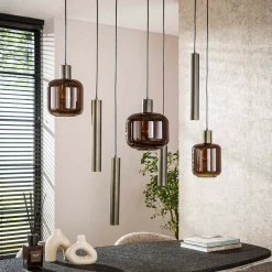 Eettafel hanglamp modern design - Santa Bronza